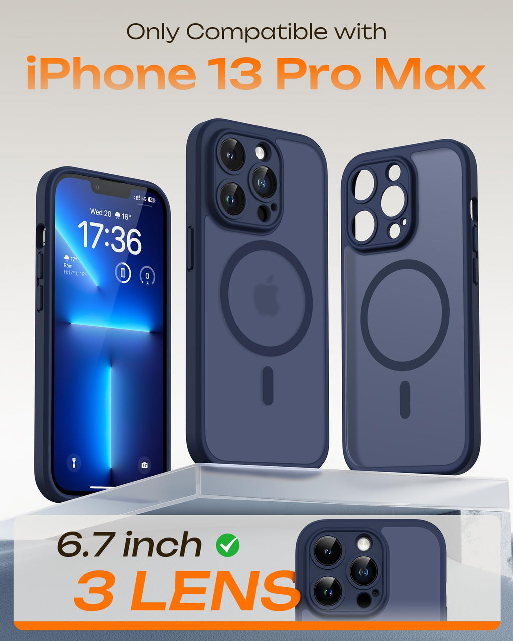 Dark Blue iPhone 13 Pro Max Case G574