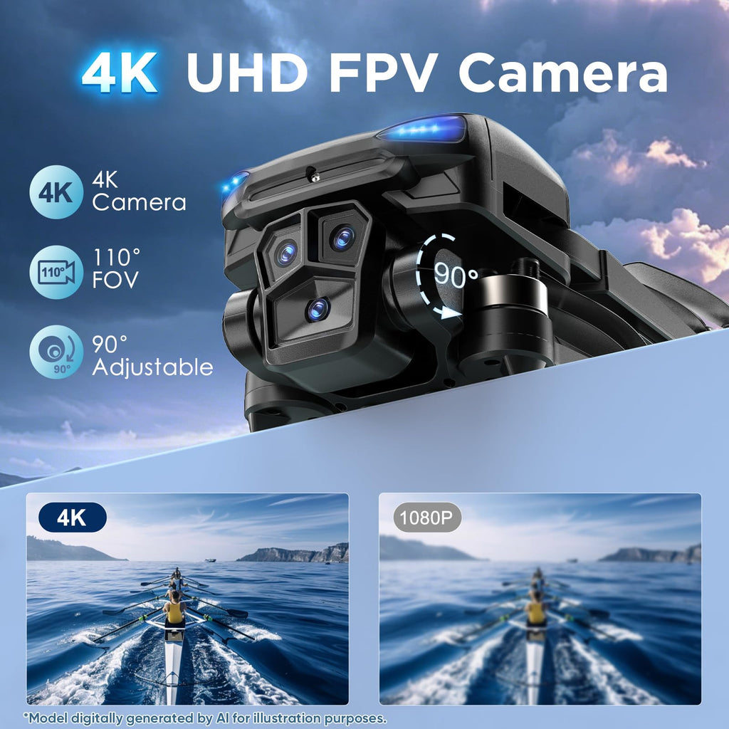 4K Camera GPS Foldable Drone with 4.5” HD Screen Controller R400058