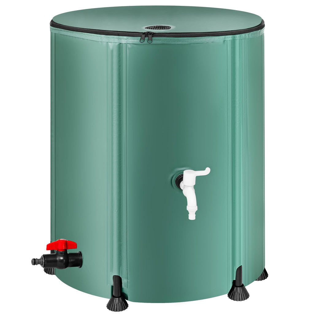 Collapsible 53 Gallon Rain Barrel with Spigots T678910