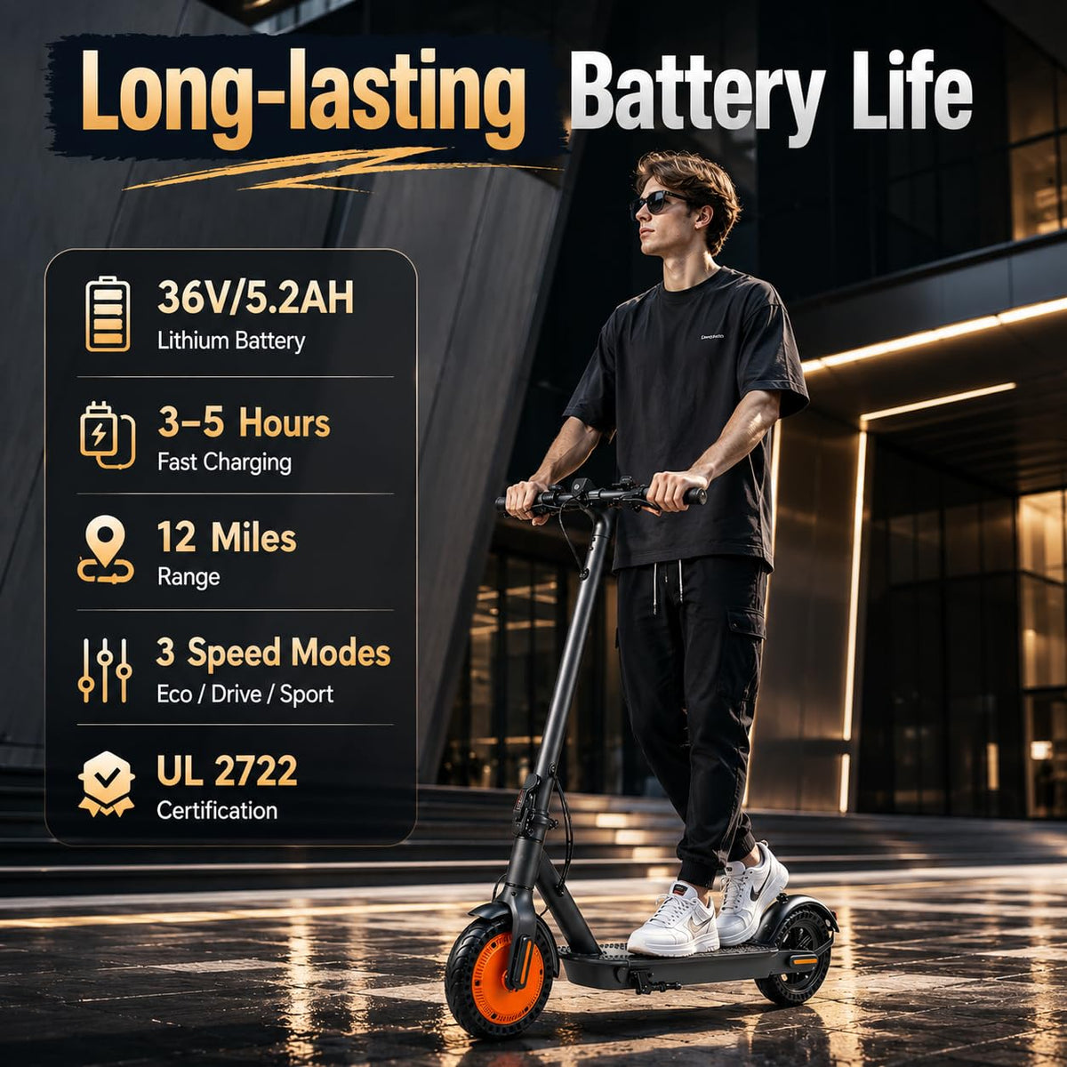 500W Peak Foldable Electric Scooter with 8.5" Tires Z590695