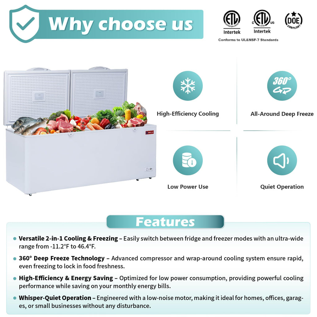 76"W Chest Freezer D288