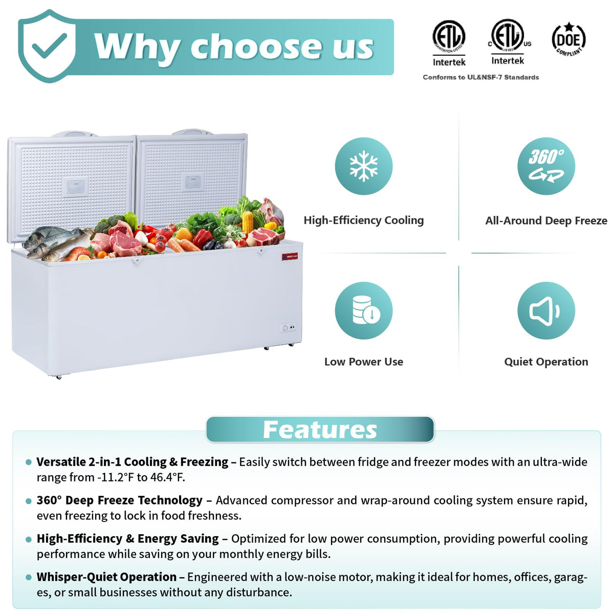 76"W Chest Freezer D288