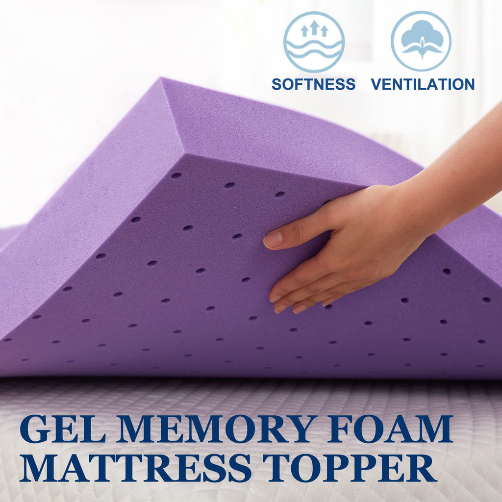 3 Inch Gel Memory Foam Mattress Topper Twin Size W19050