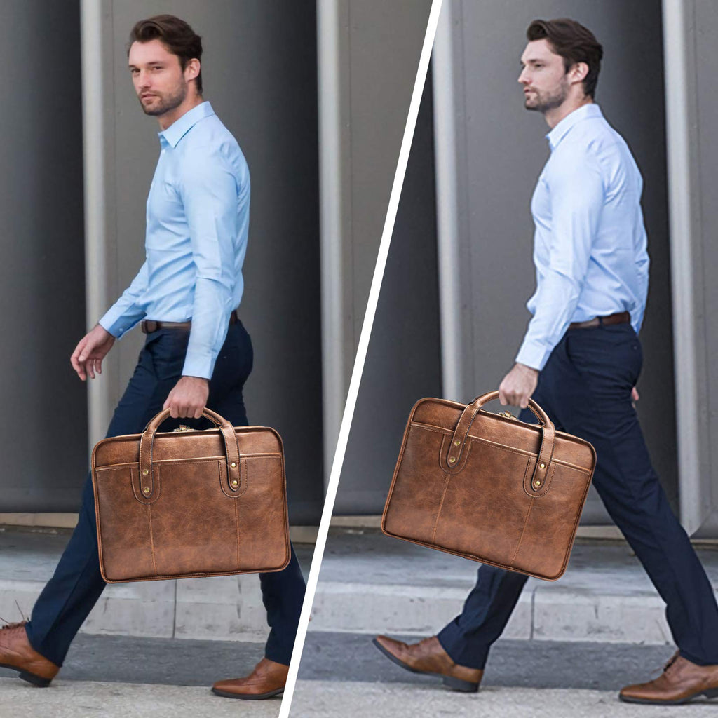 Leather 15.6 Inch Laptop Messenger Bag M52011