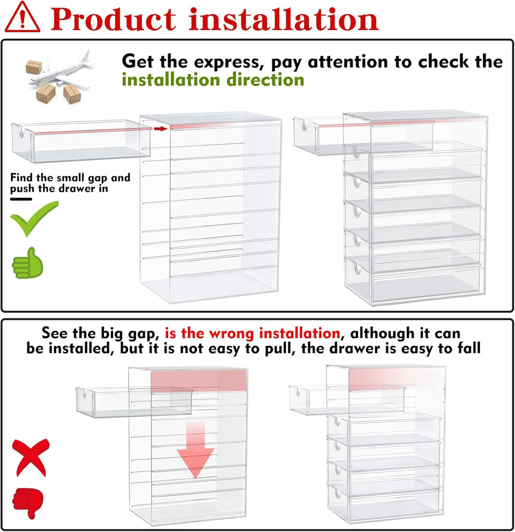 Acrylic 16-Drawer Storage & Makeup Organizer A8288