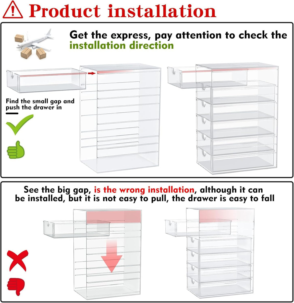 Acrylic 16-Drawer Storage & Makeup Organizer A8288