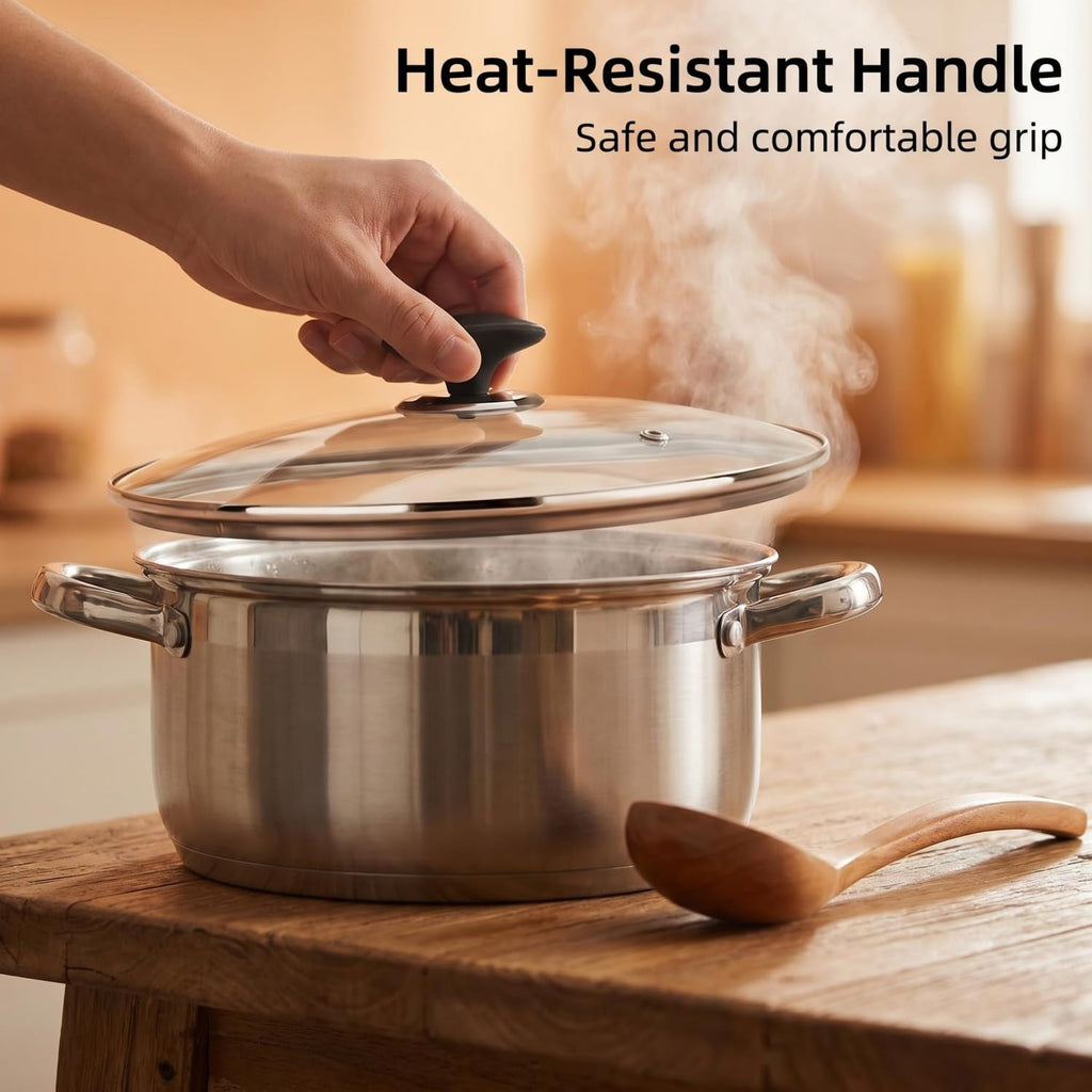 11" Tempered Glass Lid with Vented Anti-Scald Handle F9003