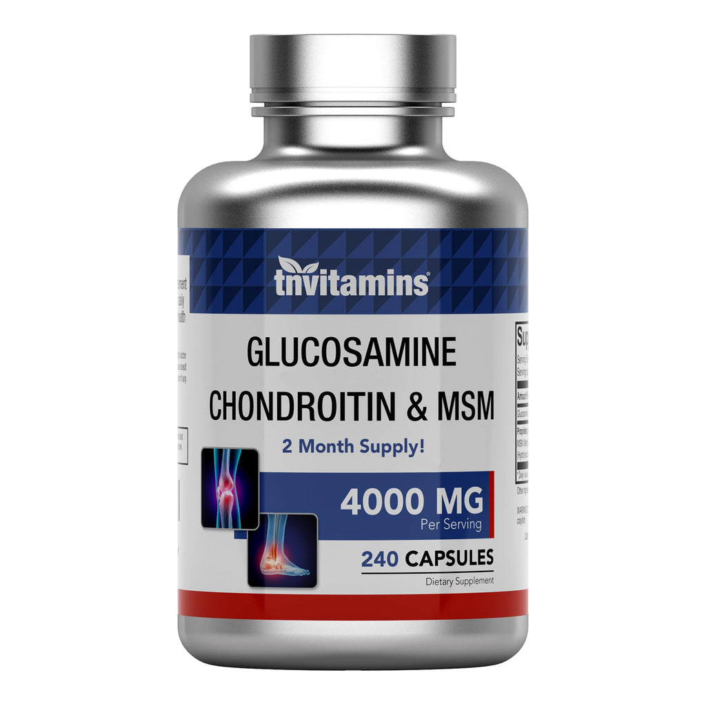 Glucosamine Chondroitin MSM 240 Capsules 4,000 mg Joint Support Supplement F976399