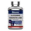 Glucosamine Chondroitin MSM 240 Capsules 4,000 mg Joint Support Supplement F976399