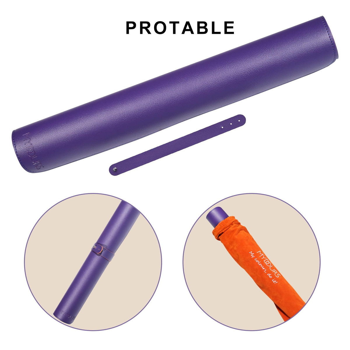 38"x16" Purple PU Leather Desk Pad S5459