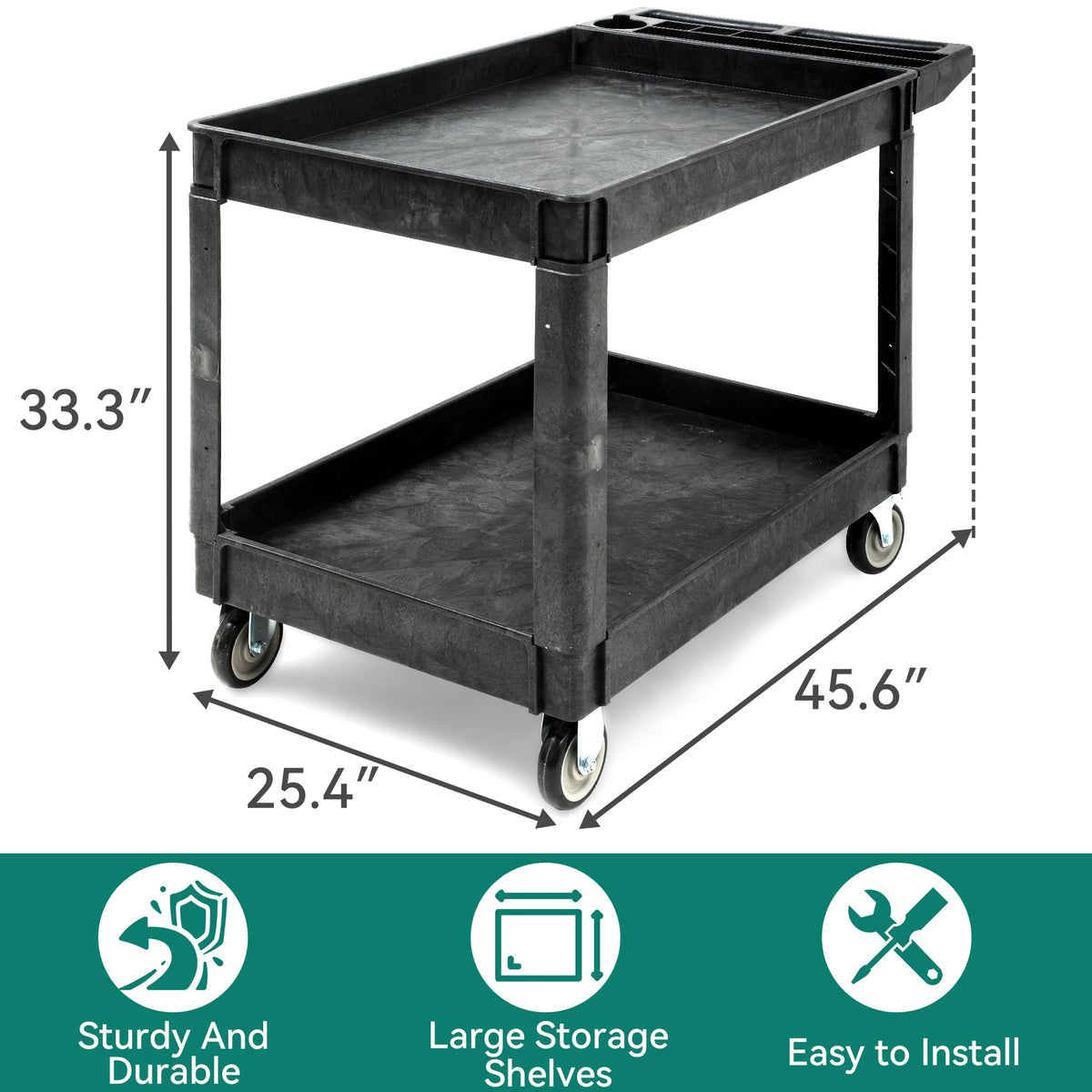 Utility Cart on Wheels 45 x 25 Inch M27250