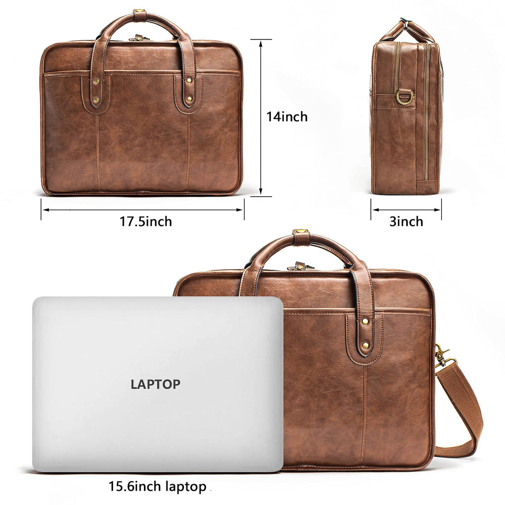 Leather 15.6 Inch Laptop Messenger Bag M52011