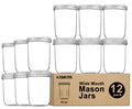16oz Wide Mouth Mason Jars, 12 Pack with Lids & Bands O27616