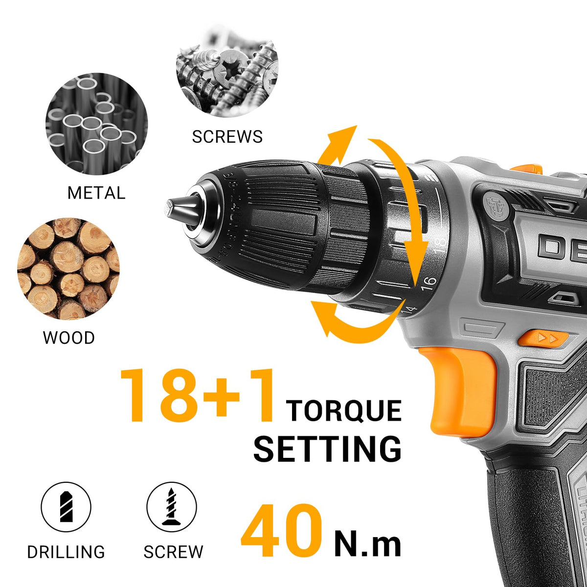 Cordless Drill 20V with Battery and Charger S90182