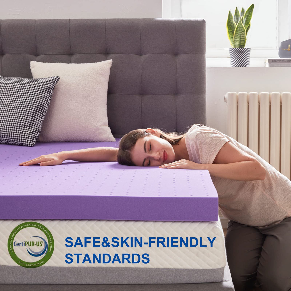 3 Inch Gel Memory Foam Mattress Topper Twin Size W19050