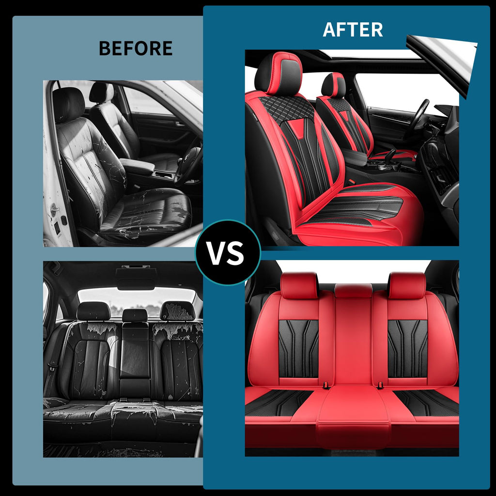 Red & Black Car Seat Covers Q244