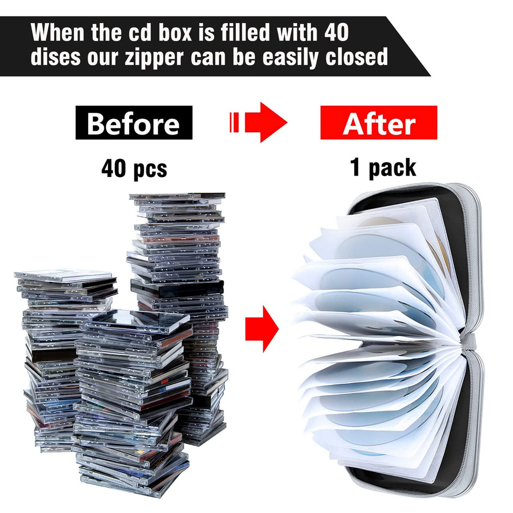 CD/DVD Cases 40 Capacity Disc Storage Binder Black P9588