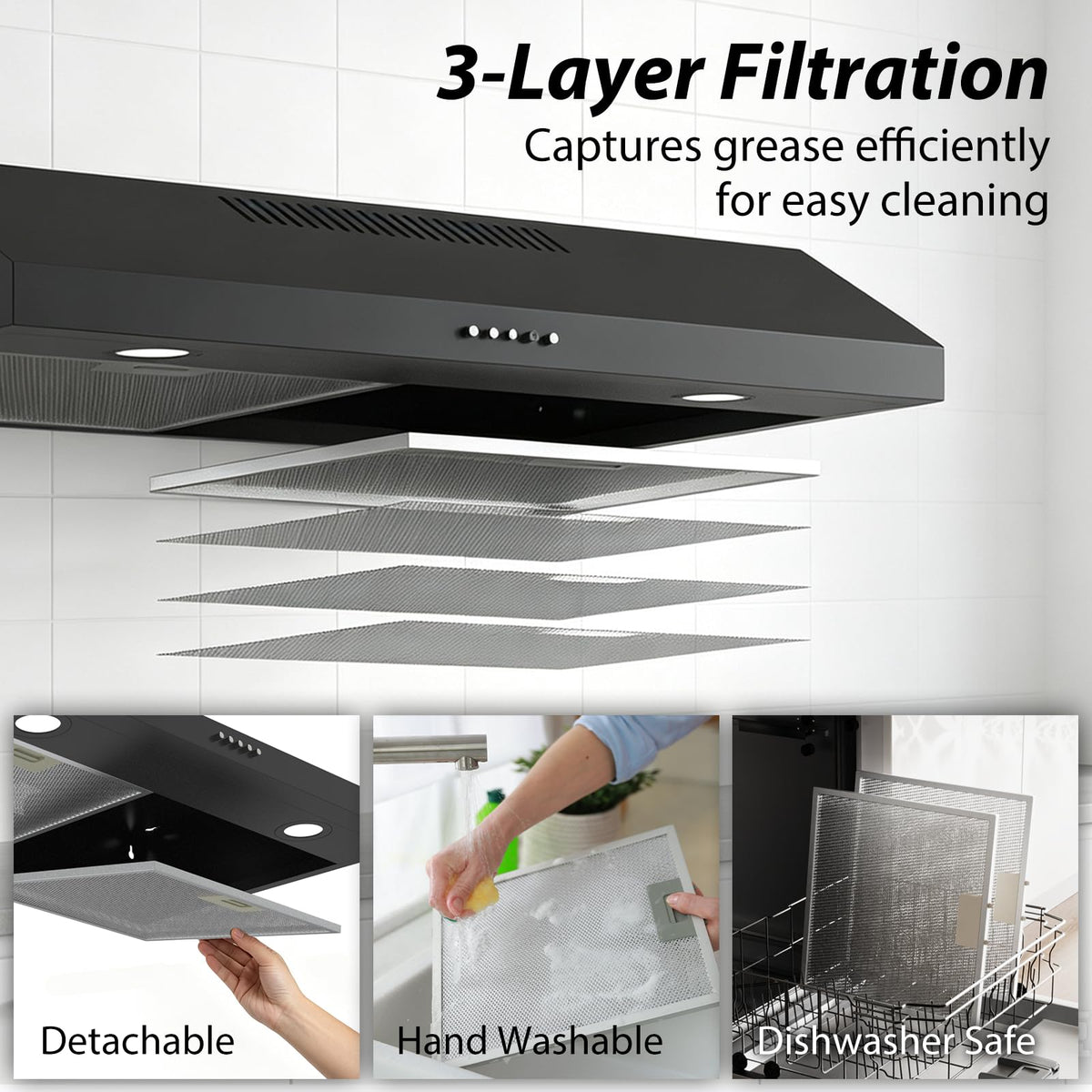 30 Inch Convertible Kitchen Range Hood Q221