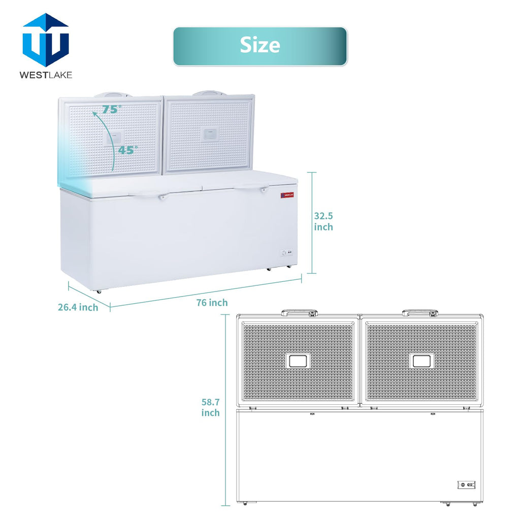 76"W Chest Freezer D288