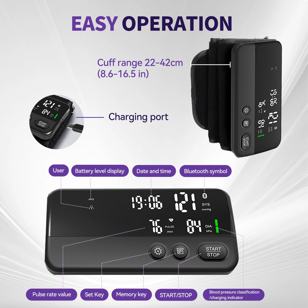 Wireless Upper Arm Blood Pressure Monitor D65291