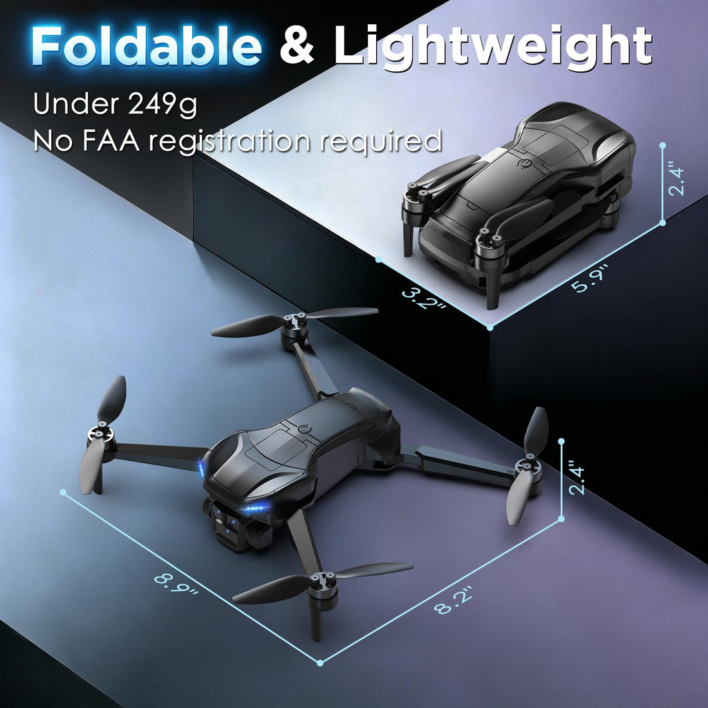 4K Camera GPS Foldable Drone with 4.5” HD Screen Controller R400058