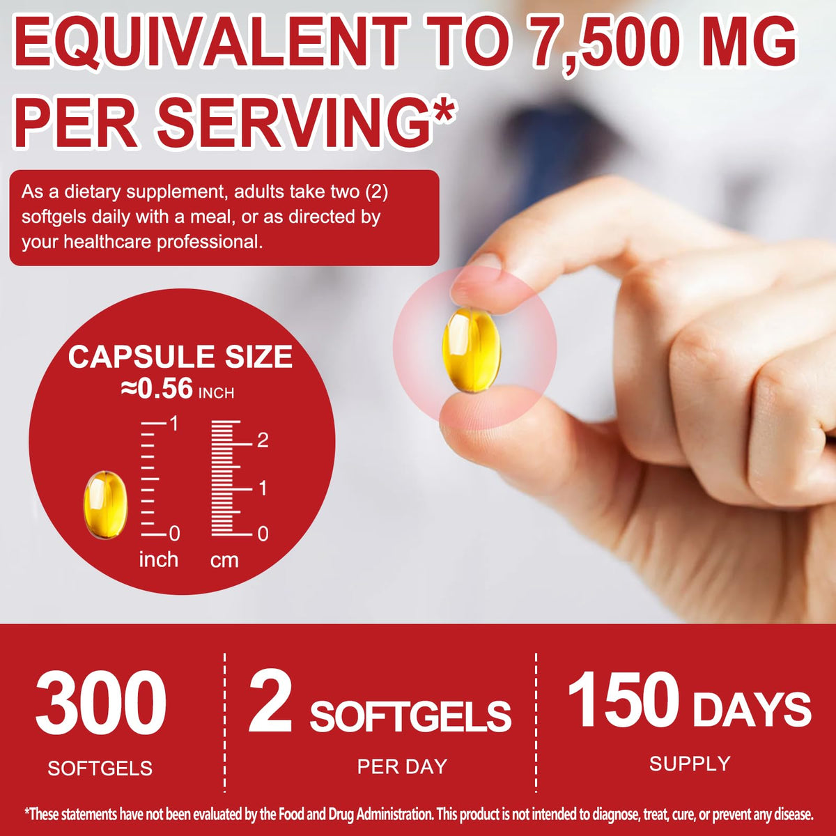 Odorless Garlic Softgels 7500mg 300 Softgels Y817550