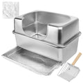 Stainless Steel Sifting Litter Box with Lid T5924