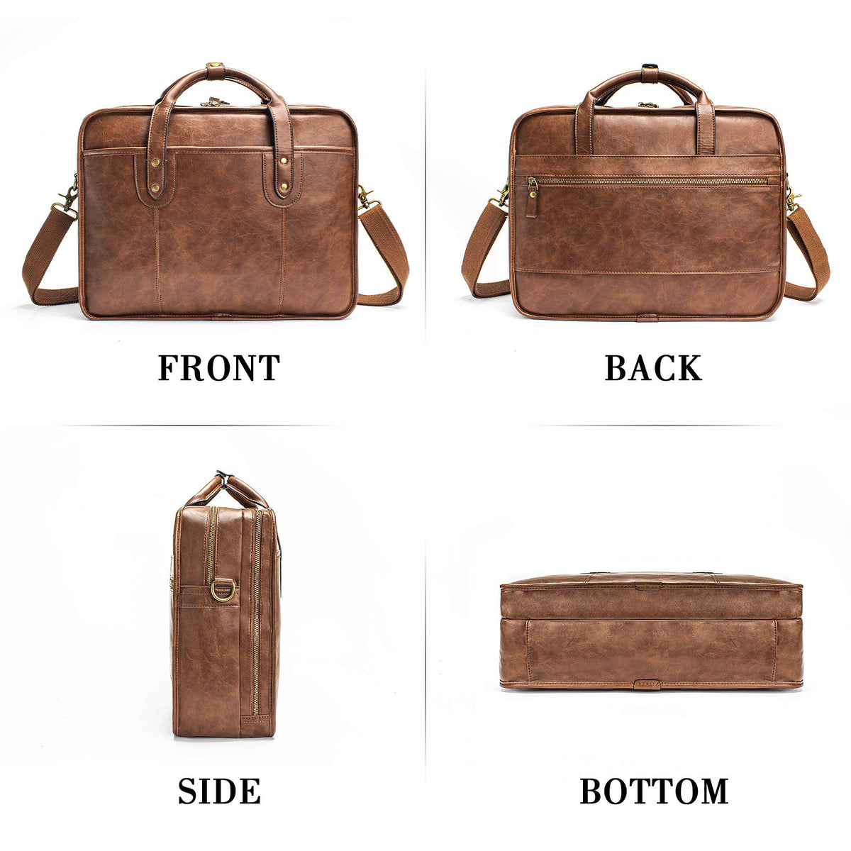 Leather 15.6 Inch Laptop Messenger Bag M52011