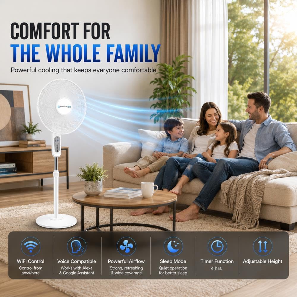 16" Standing Fan with WiFi Control X627198