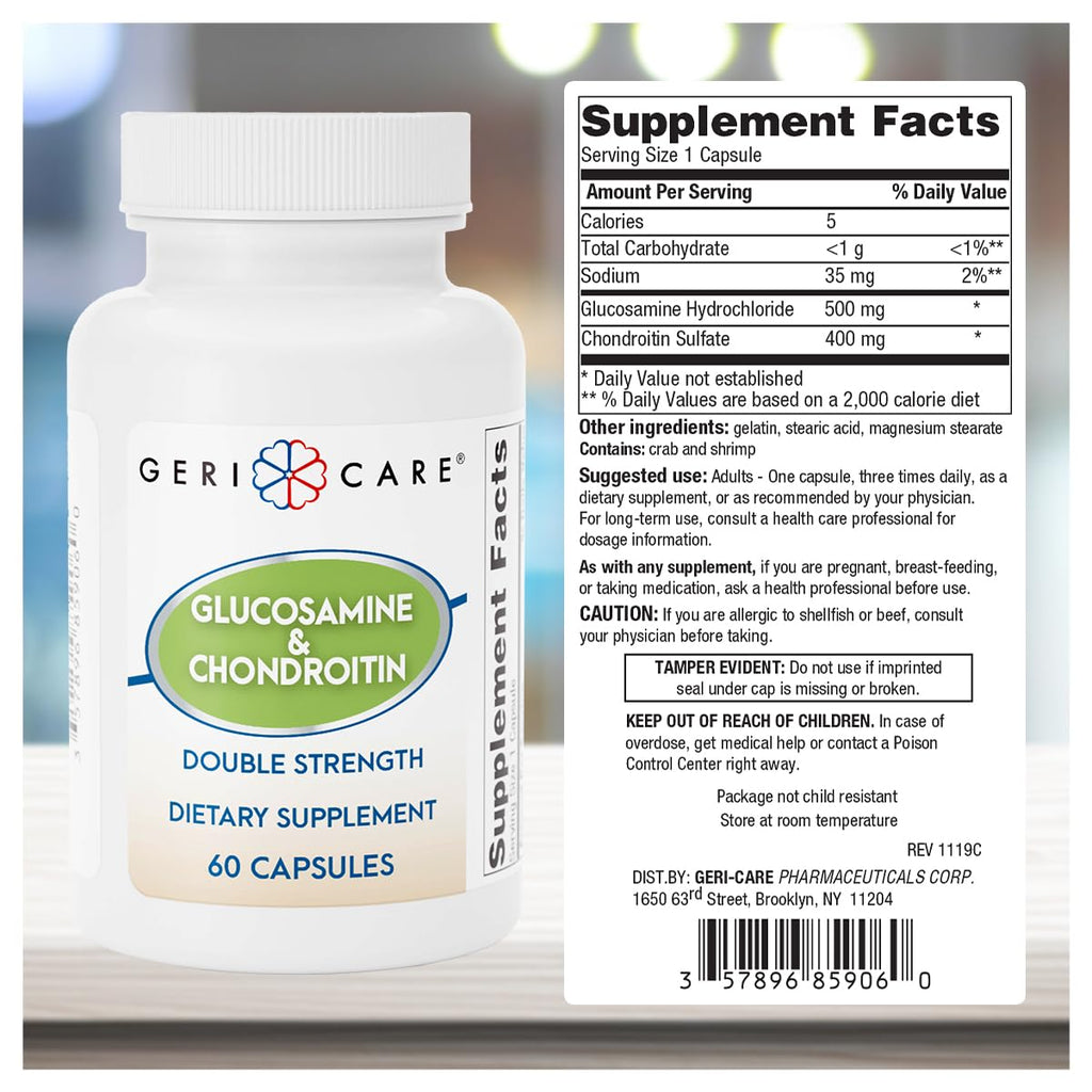 Glucosamine HCl 500 mg Chondroitin Sulfate 400 mg Capsules 60 Count Z4910