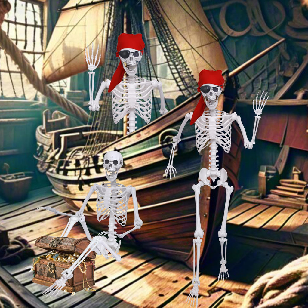 5.4Ft Posable Life Size Skeletons with Movable Joints J1558