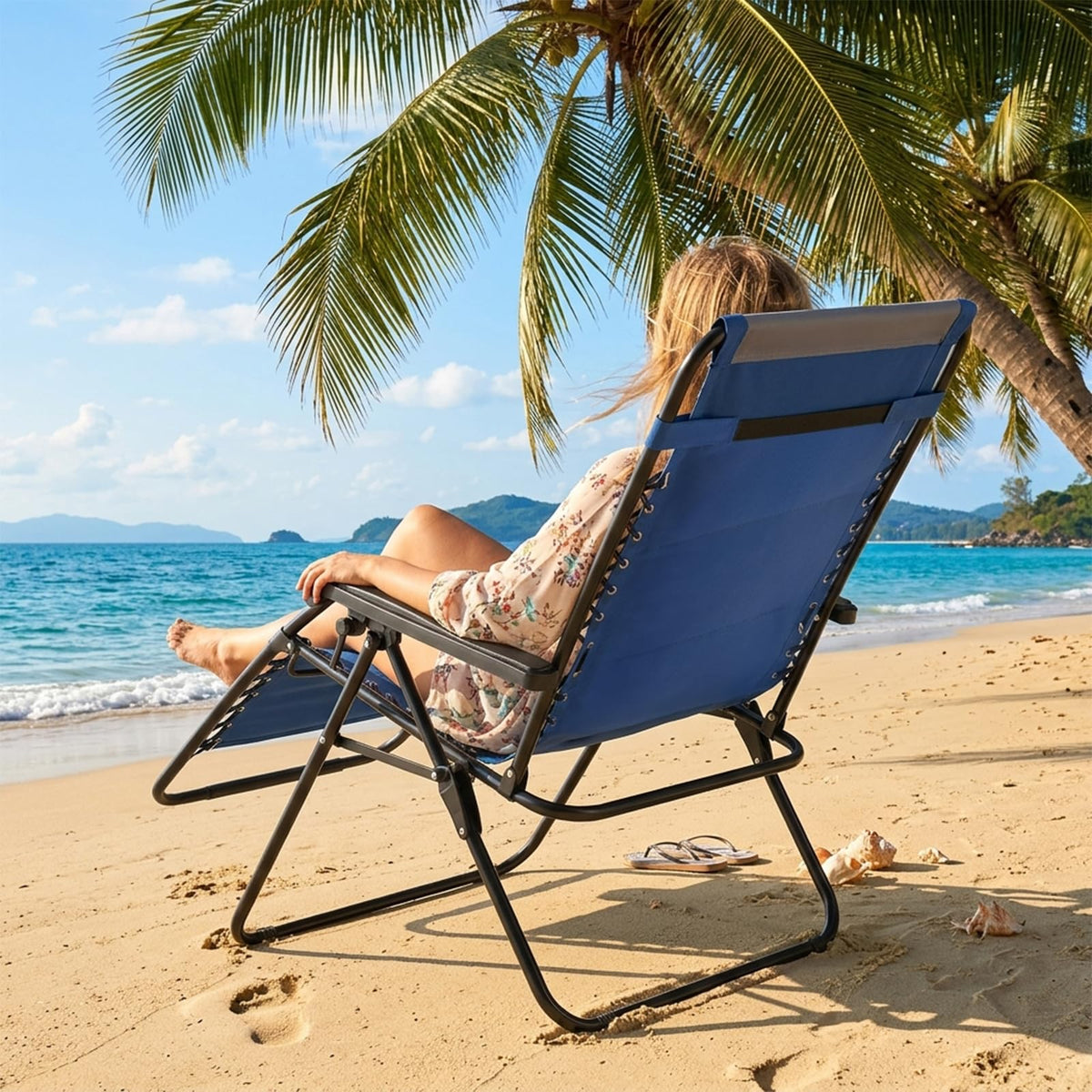 Oversized Padded Zero Gravity Lounge Chairs Set of 2 F637814