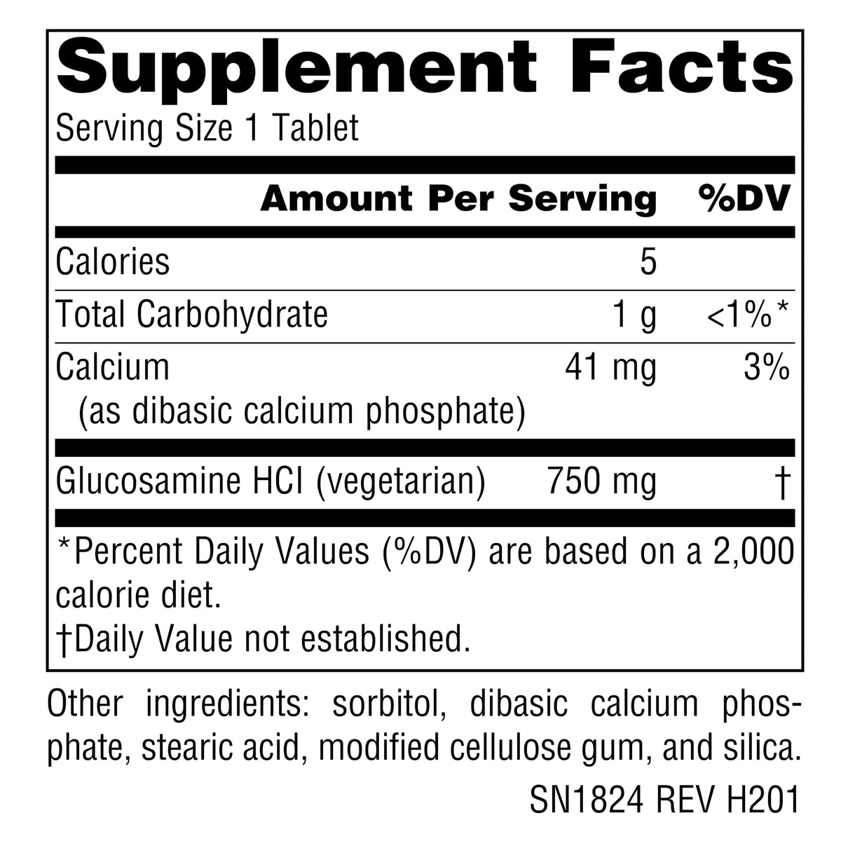 Vegetarian Glucosamine 750 mg 60 Tablets D629997