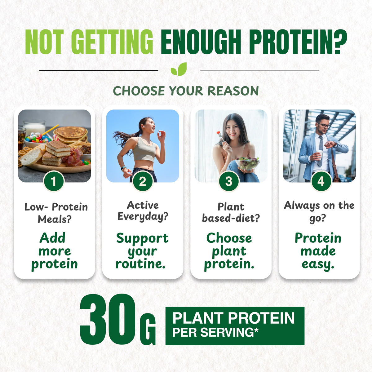 Unflavoured Vegan Protein Powder 34.5 Oz P399