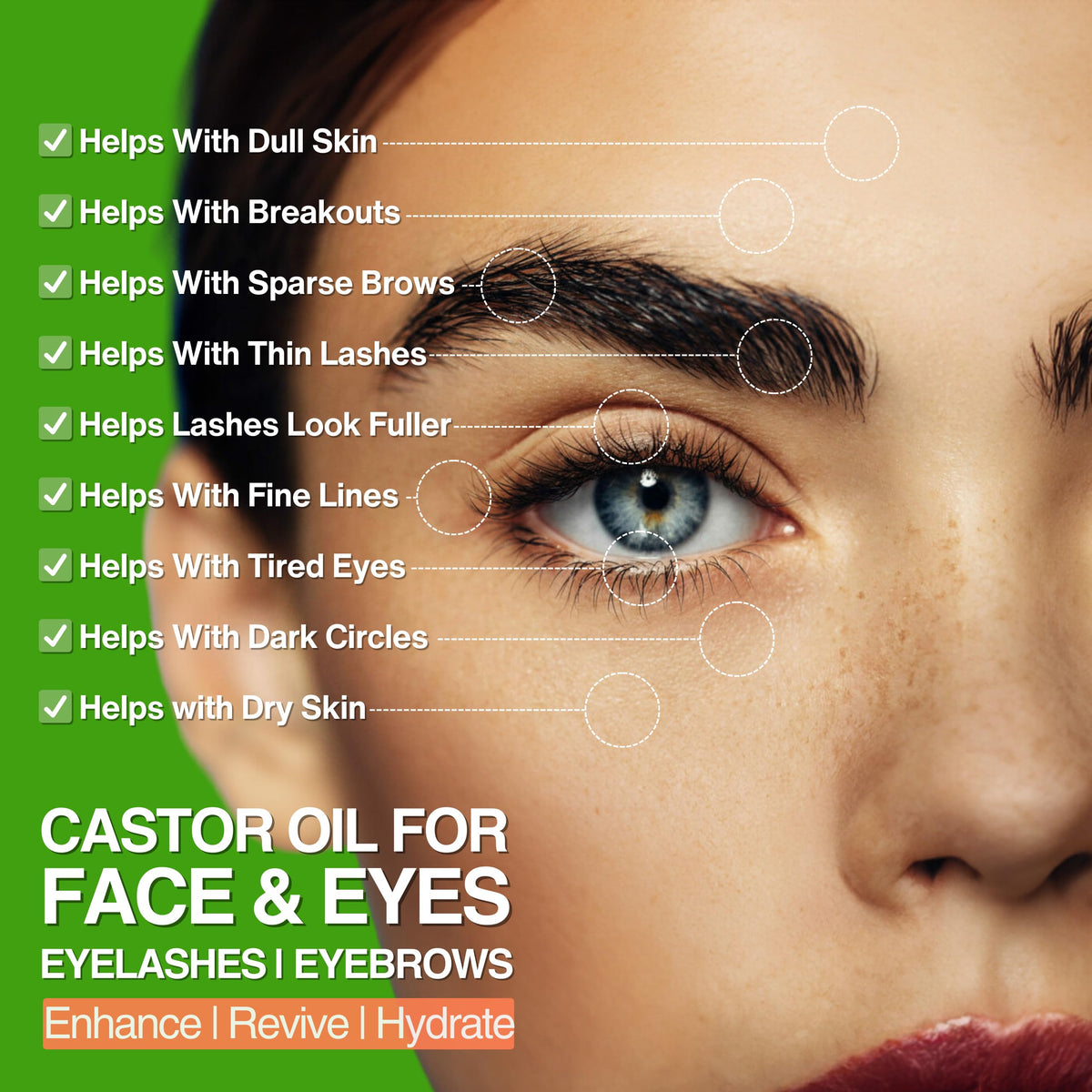 Organic Castor Oil with Jojoba Rosehip Grapeseed Squalane Vitamin E 1oz O966151