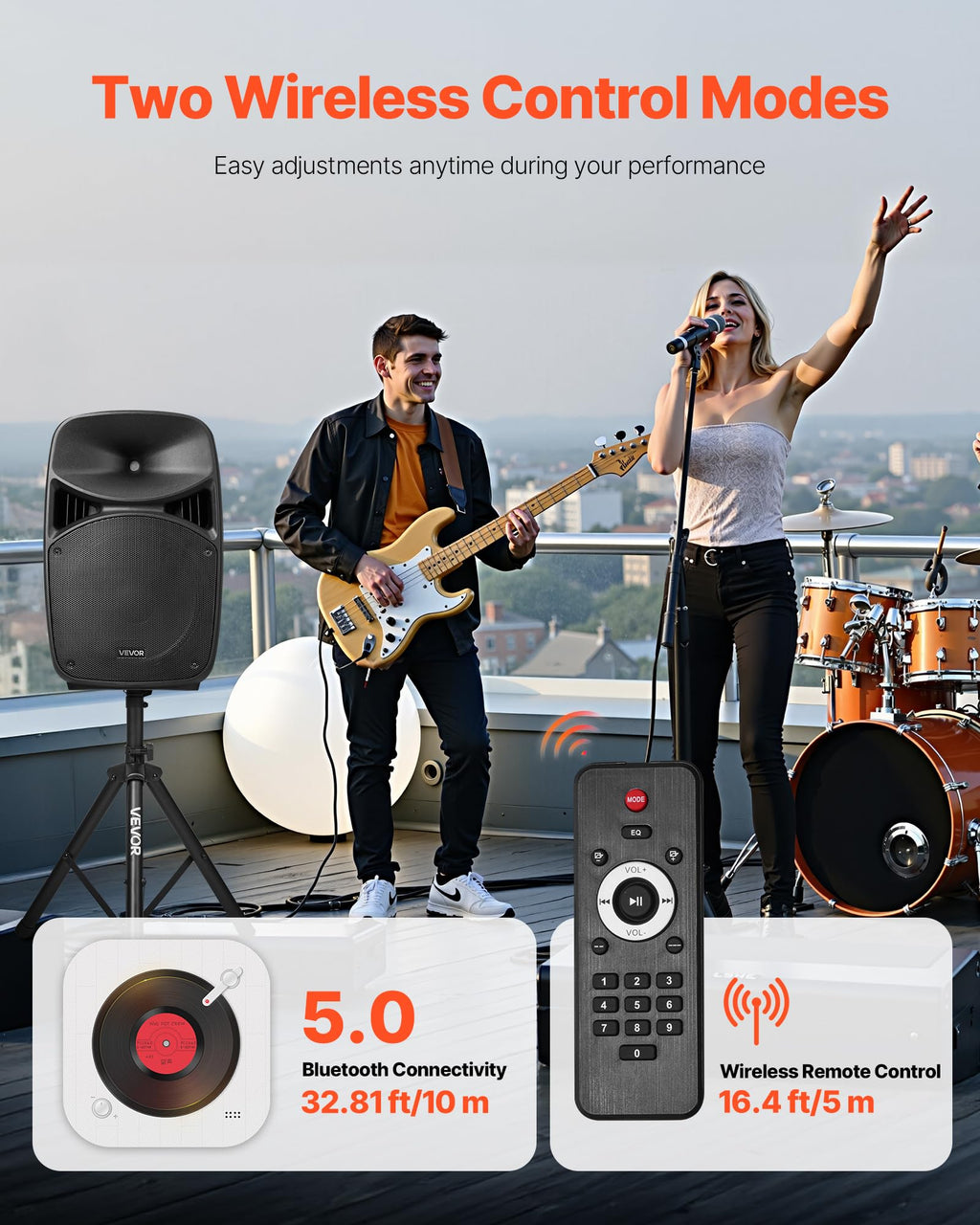 Portable PA System with Dual Speakers and Microphone Q228097