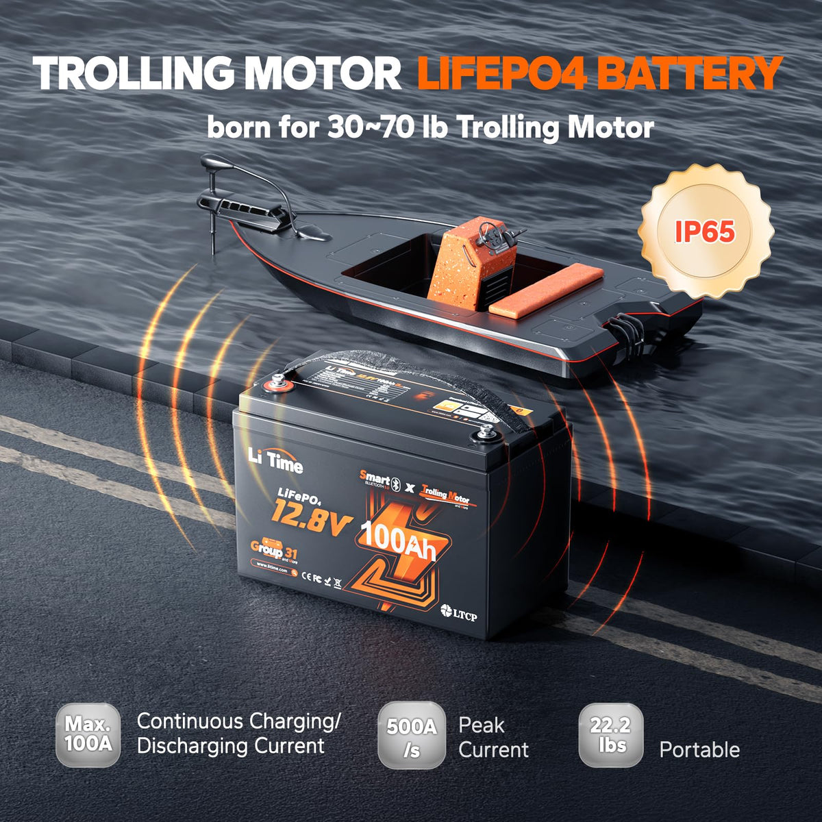 12V 100Ah LiFePO4 Battery with Charger K1287