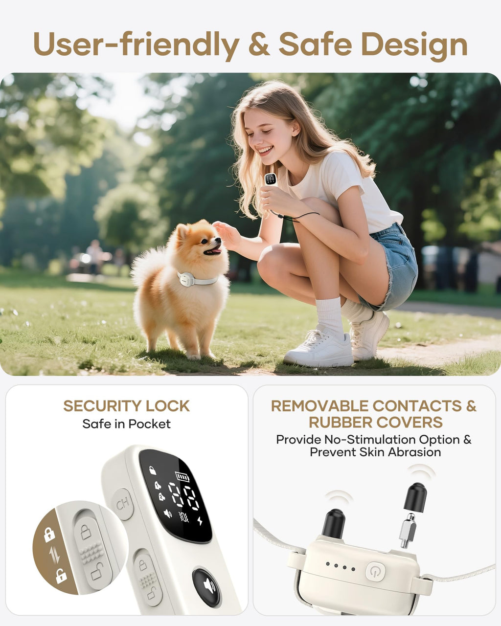 White 4200FT Range Dog Shock Collar I559674