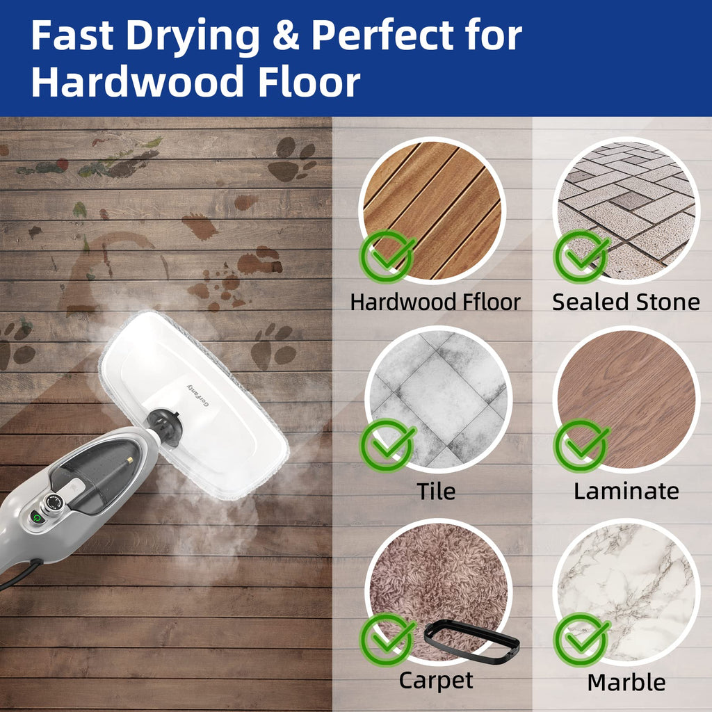 10-in-1 Handheld Steam Mop with 11 Accessories T145842