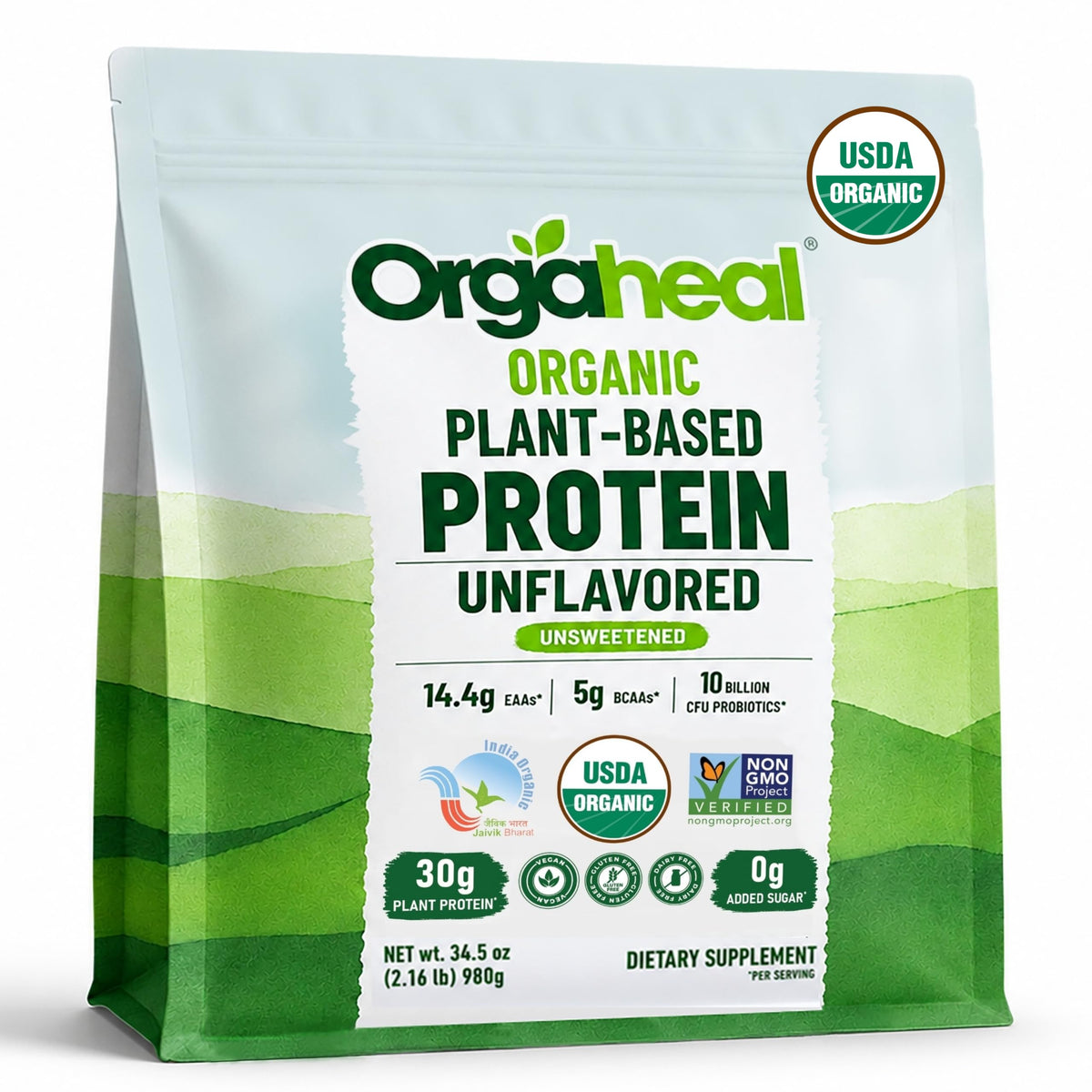 Unflavoured Vegan Protein Powder 34.5 Oz P399