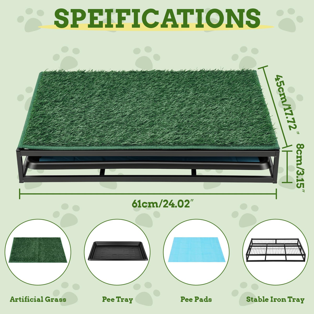 304 Stainless Steel Grass Potty Tray B827
