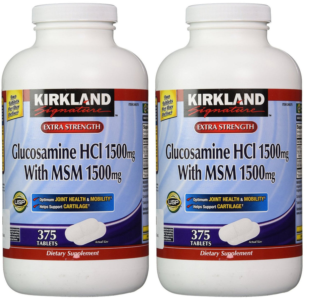 Glucosamine with MSM 375 Tablets 2 Pack O1037