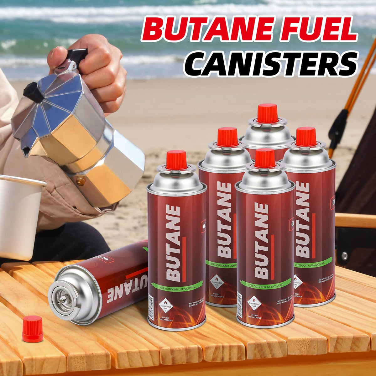 4 Pack Butane Fuel Canisters A191258