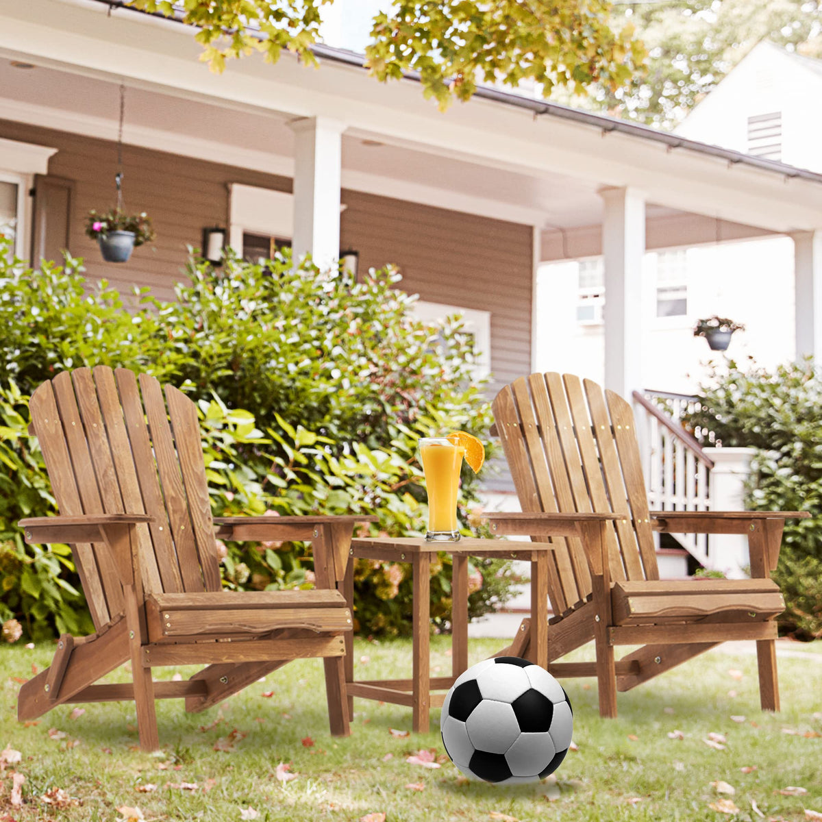 Cedar Folding Adirondack Chair Set of 2 J2496