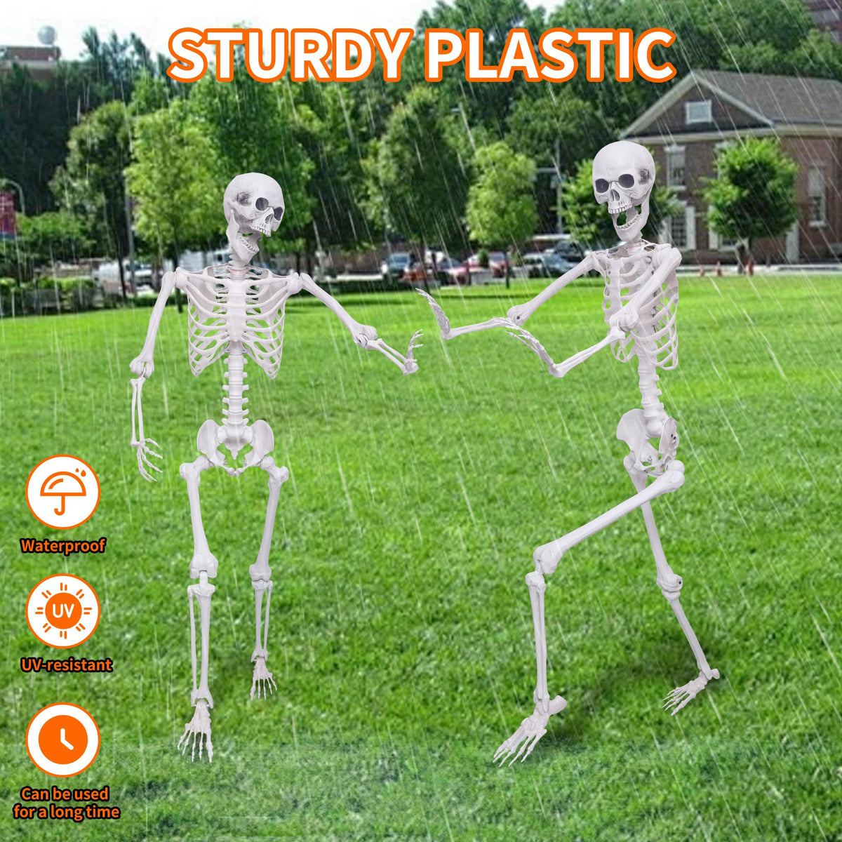 5.4Ft Posable Life Size Skeletons with Movable Joints J1558