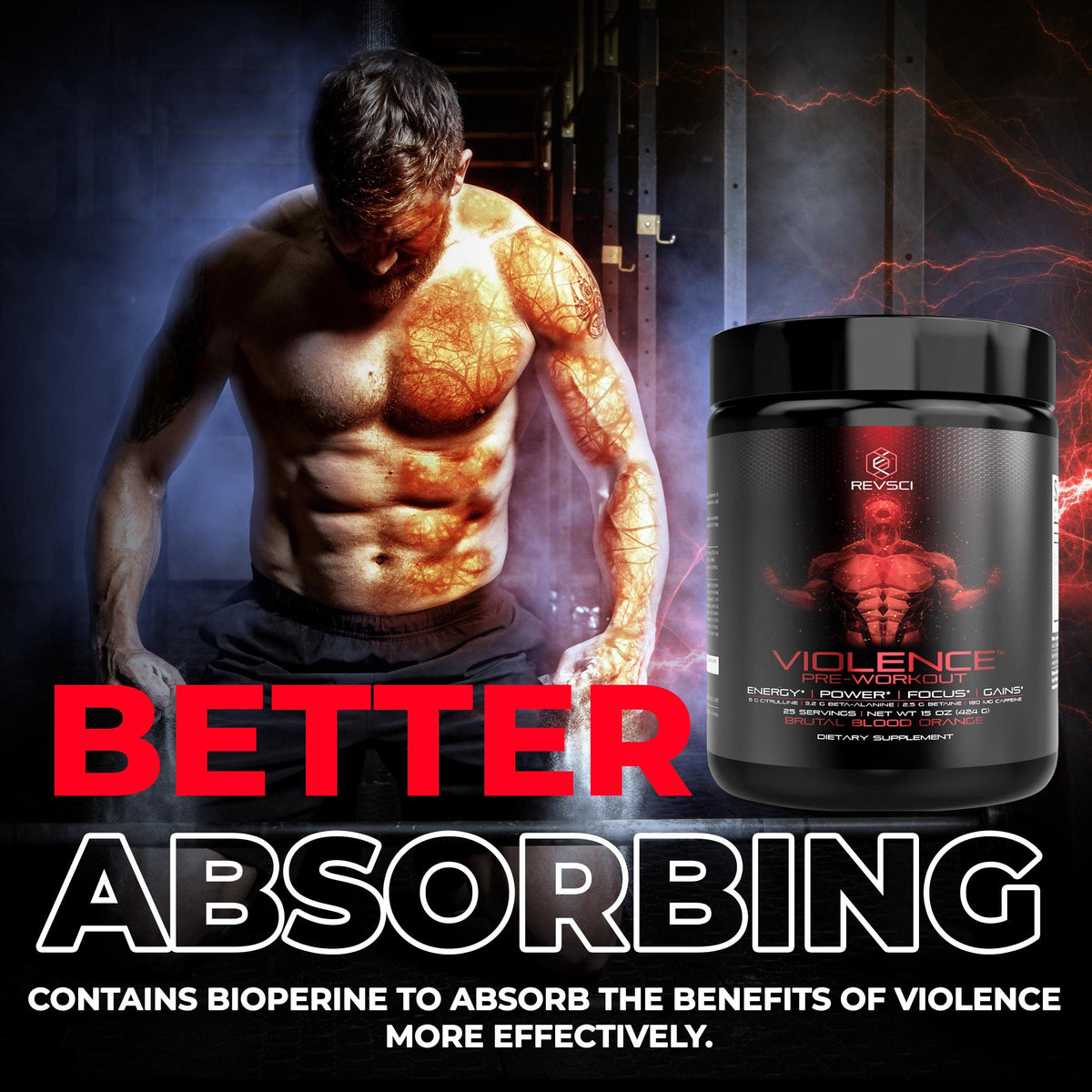 Pre Workout Powder 180 mg Caffeine L Theanine L Citrulline Malate Beta Alanine Alpha GPC 25 Servings Blood Orange L3287