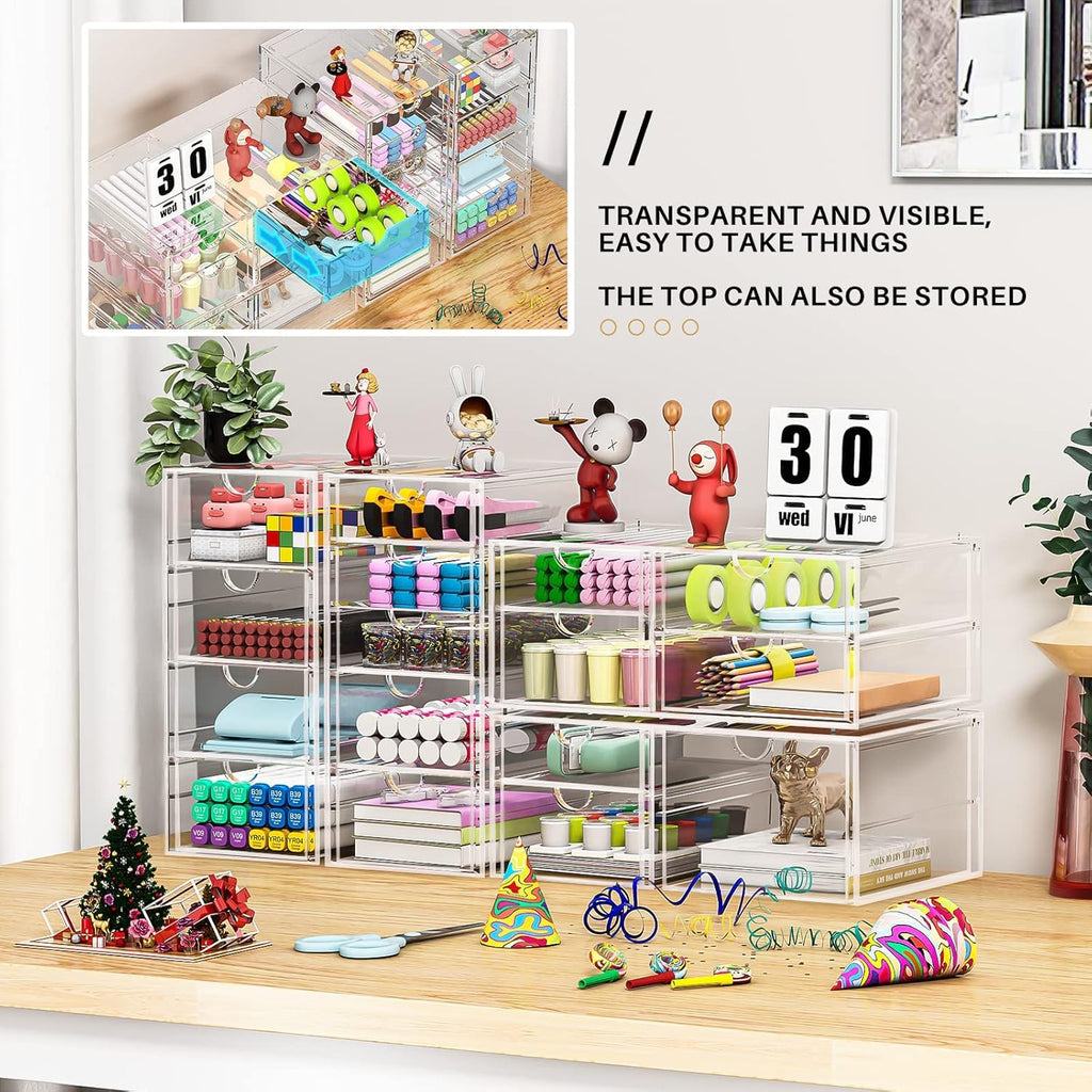 Acrylic 16-Drawer Storage & Makeup Organizer A8288
