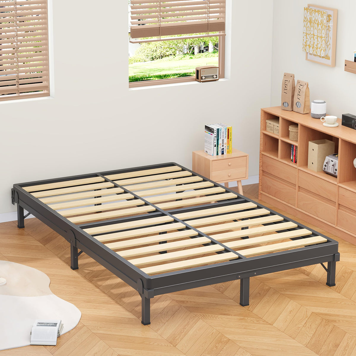 Queen 8 Inches Metal Bed Frame Z666655