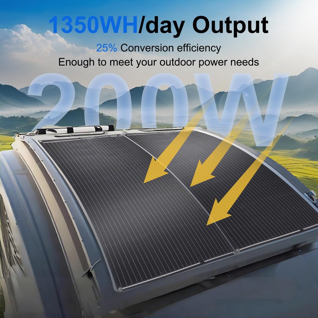 200W Flexible Solar Panel Kit 12V Mono 30A PWM Controller F326
