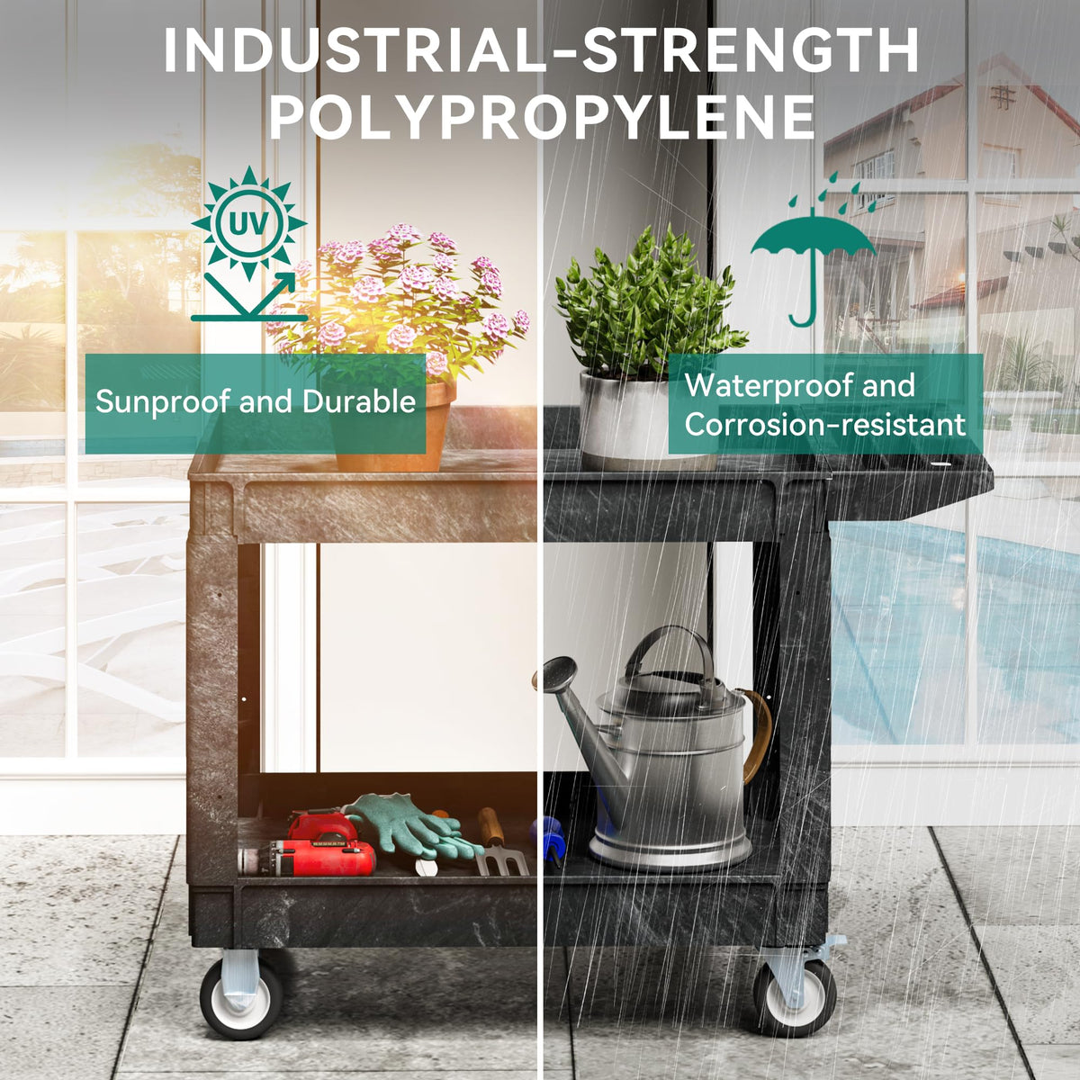 Utility Cart on Wheels 45 x 25 Inch M27250